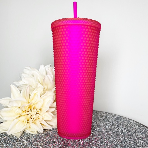 Starbucks Neon Hot Pink Studded Tumbler Cup Venti - Picture 2 of 5